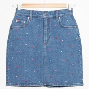 & OTHER STORIES PARIS ATELIER | Denim Polka Dot Skirt